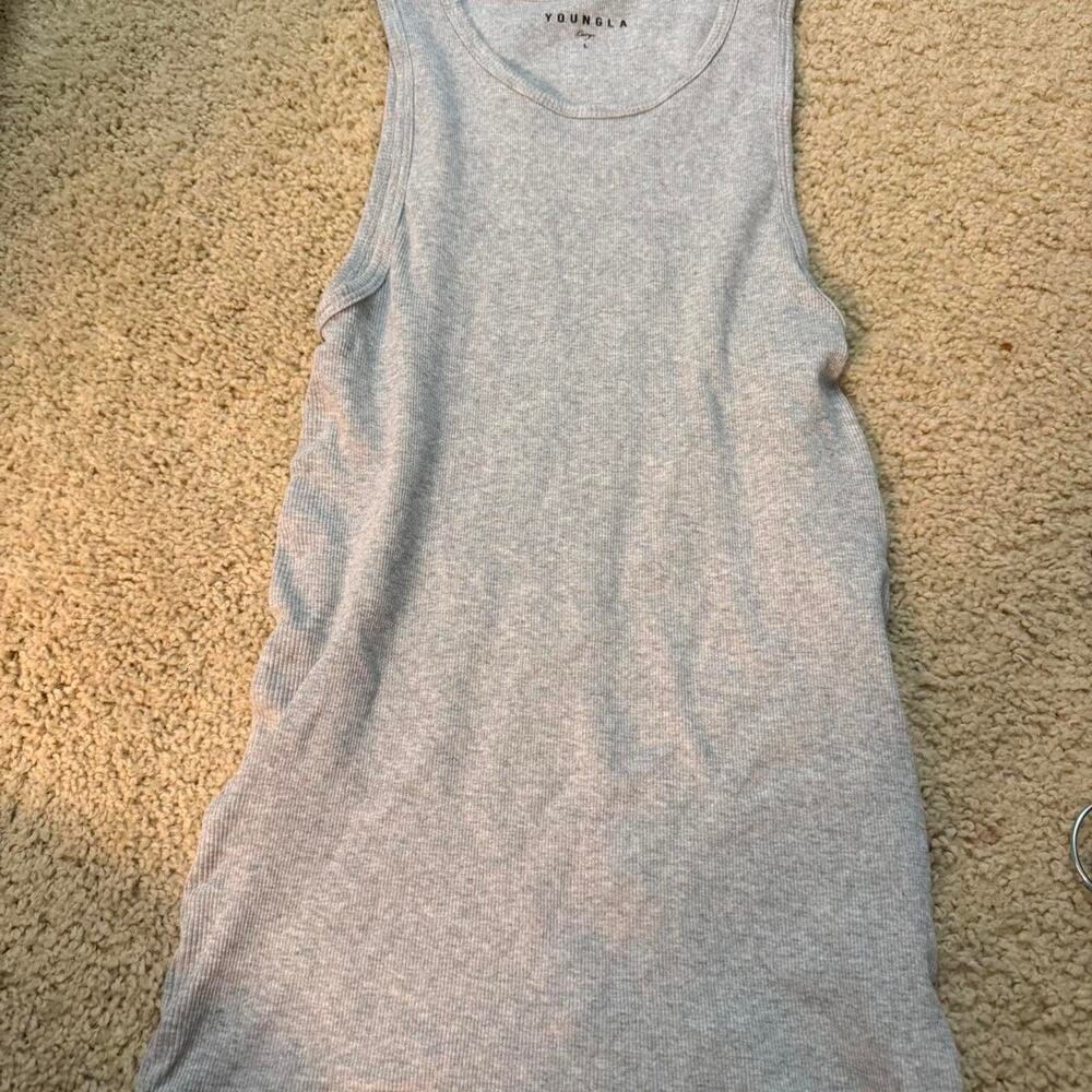 Youngla grey tank top size large